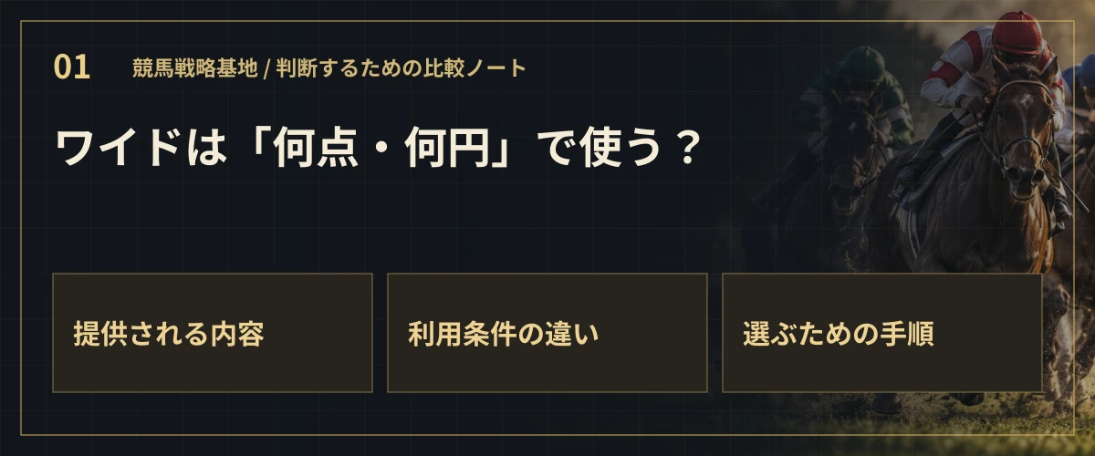 ワイドは「何点・何円」で使う?