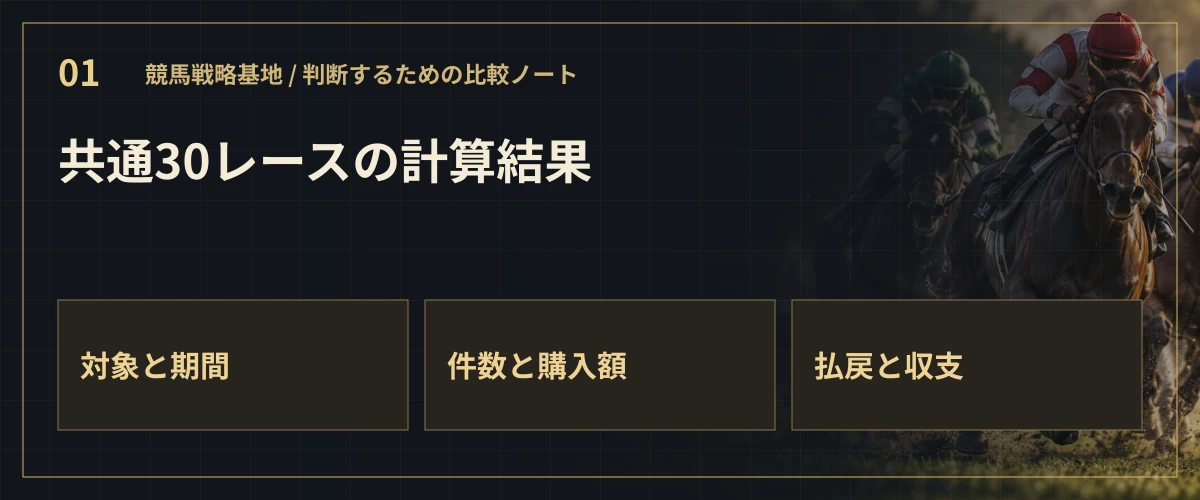 共通30レースの計算結果